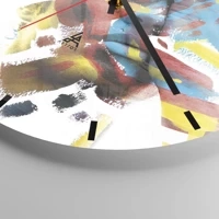Clock face with lines