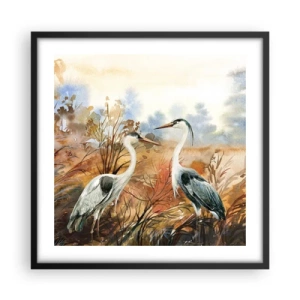 Poster in black frame - Where to in Autumn? - 50x50 cm