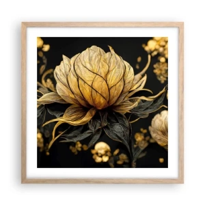 Poster in light oak frame - Subtle Fragility - 50x50 cm