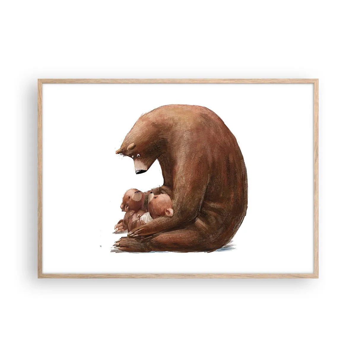 Poster in light oak frame - Sweet Dreams, Kids - 100x70 cm