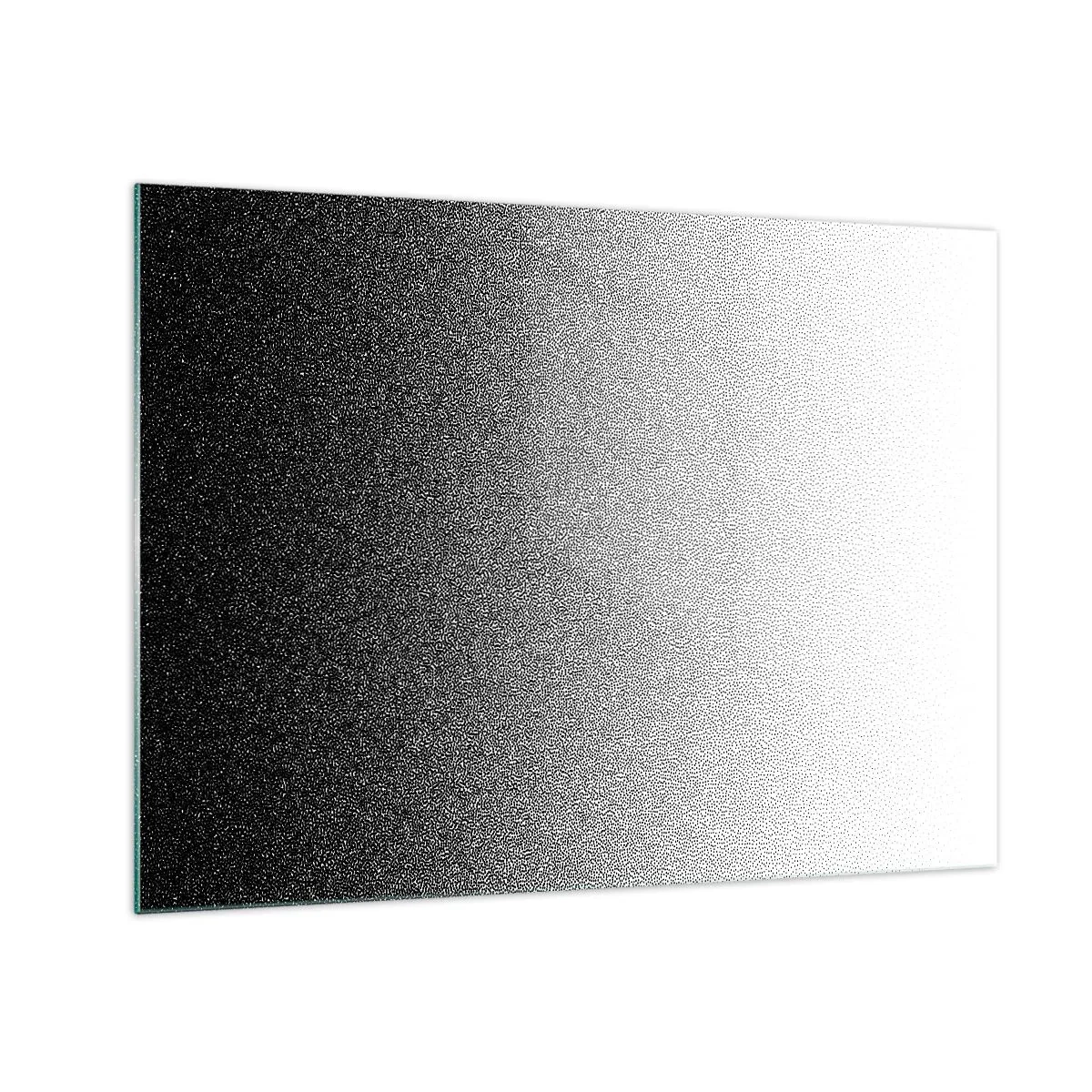Glass picture - Black and white gradient with grainy and light effects - 70x50cm - Towards Light - Modern wall decoration for the living room and bedroom ARTTOR