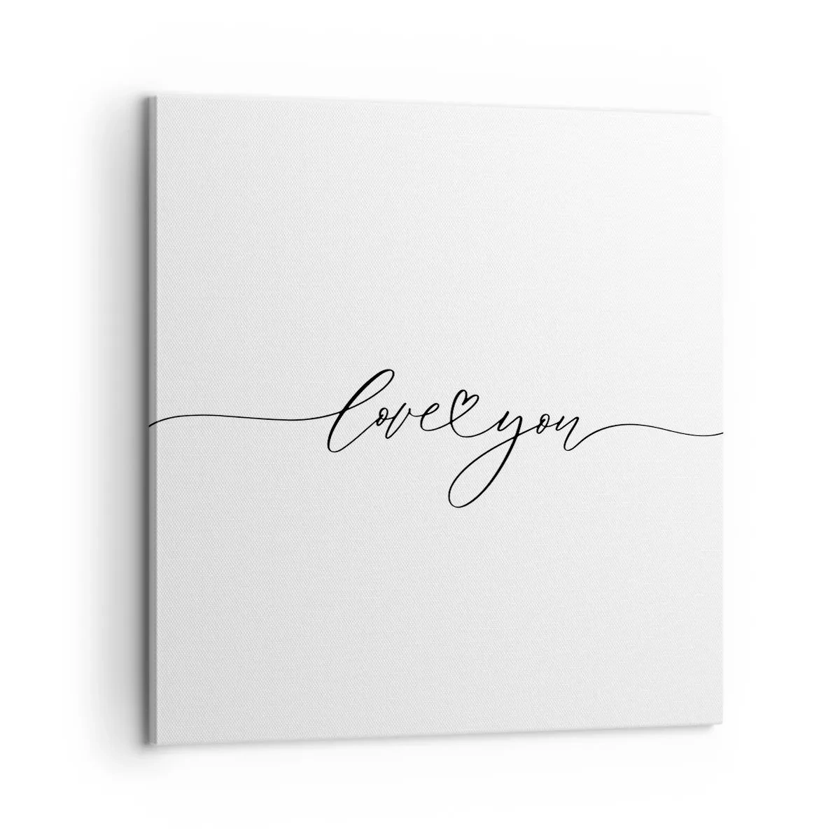 Canvas picture - Black on White - 60x60 cm