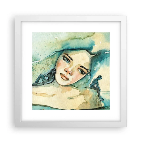 Poster in white frmae - Am I Blue? - 30x30 cm