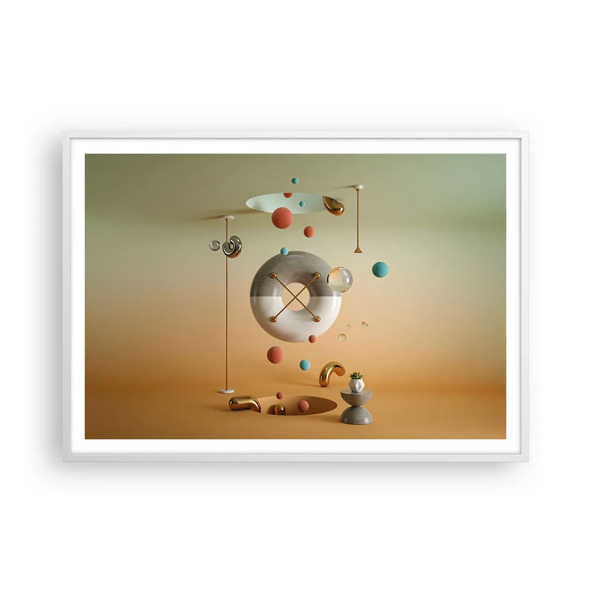 Poster in white frmae - Anything Can Happen - 100x70 cm