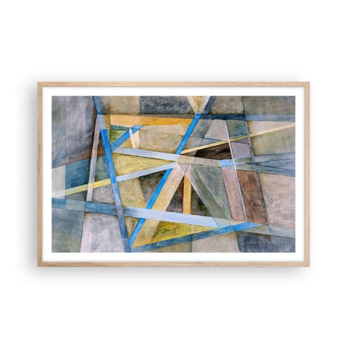 Poster in light oak frame - Straight Or Slanted? - 91x61 cm