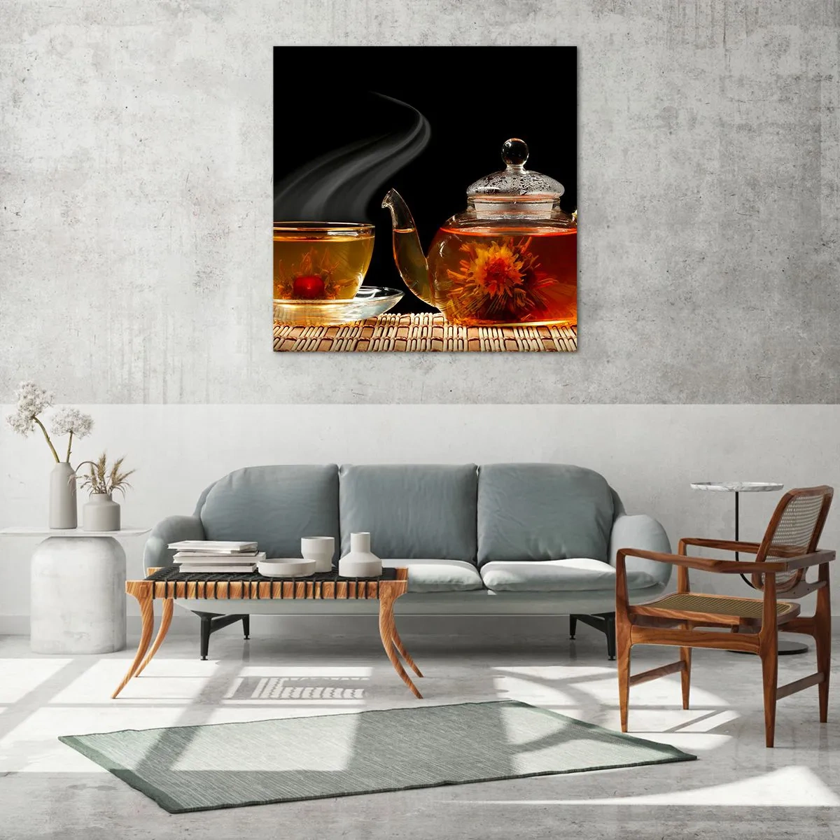 Glass picture - Magic and Art of Tea Making - 60x60 cm