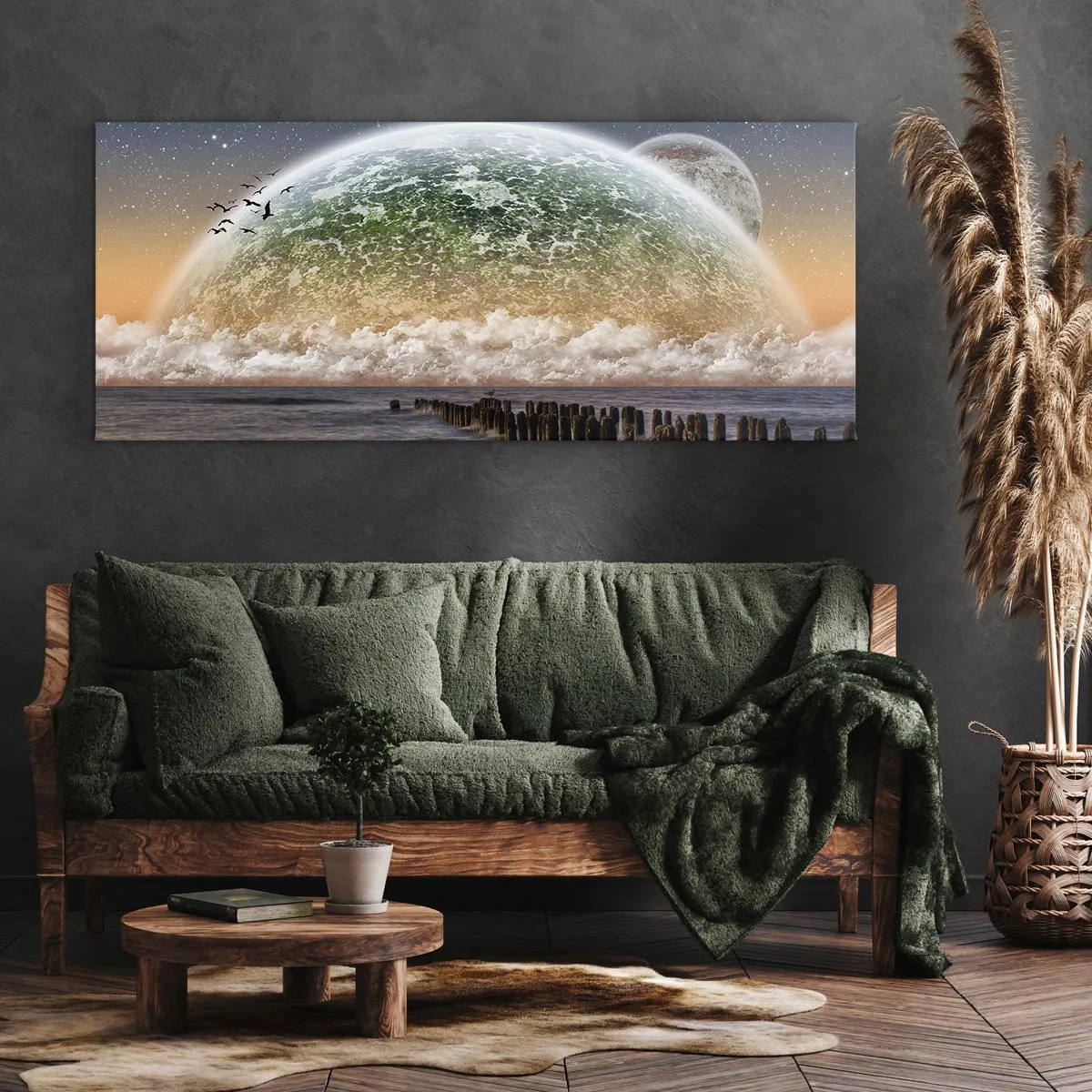 Canvas picture - And the World Has Emerged from Water - 140x50 cm