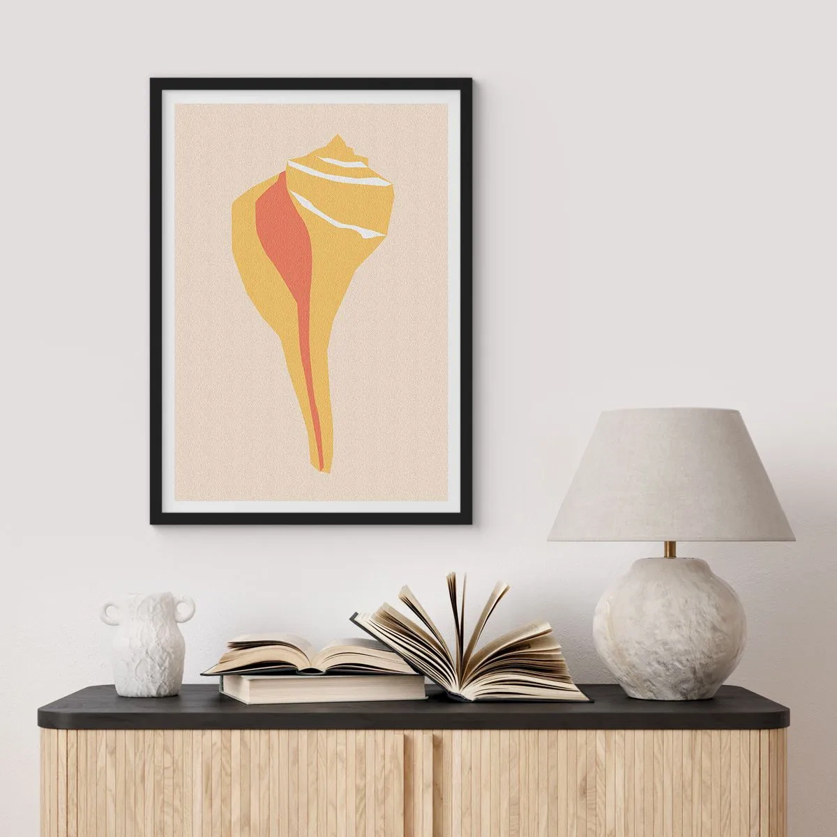 Poster in black frame - Organic Abstract - Rise - 30x40 cm