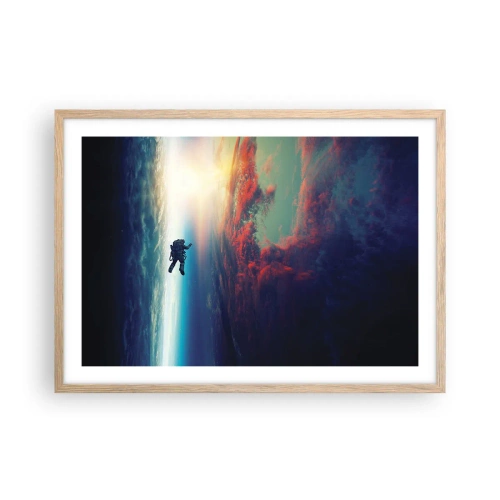 Poster in light oak frame - Confronting the Universe - 70x50 cm