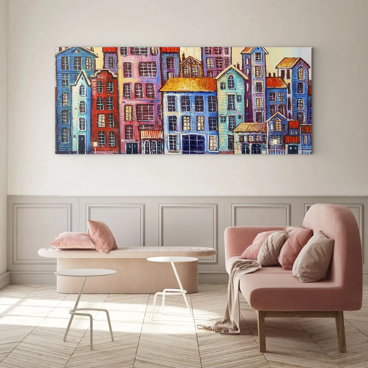 Glass picture - City Like From a Fairytale - 100x40 cm