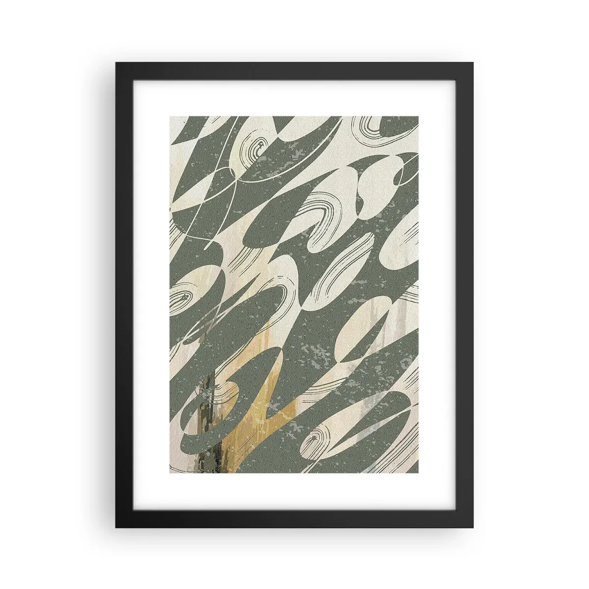 Poster in black frame - Rhytmic Abstract - 30x40 cm