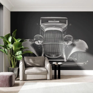 Self-Adhesive Photo Wallpaper Deluxe Sticker - True Gentleman - Retro, Car, Classic - 300x210 cm