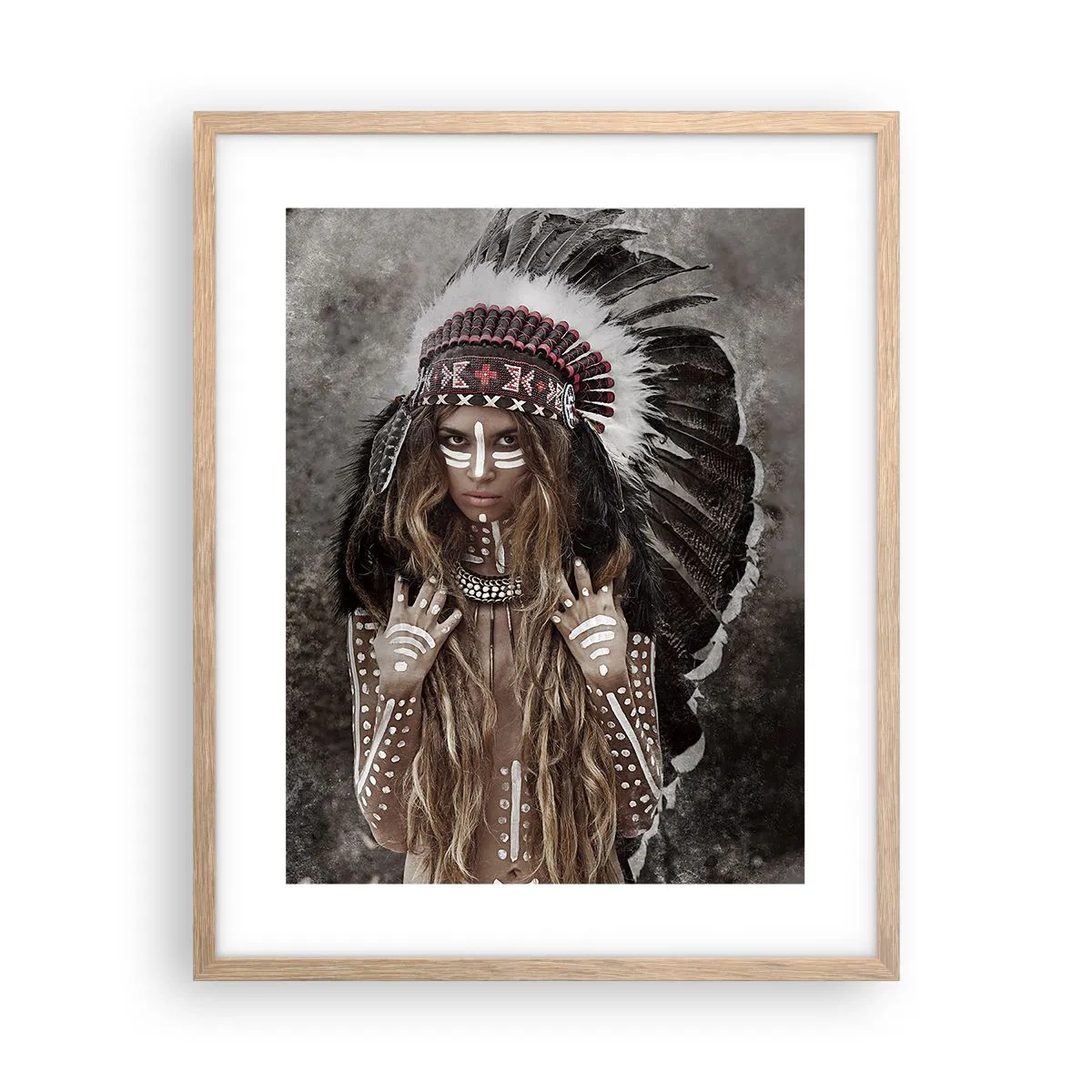 Poster in light oak frame - Secret of the Power of the Tribe - 40x50 cm