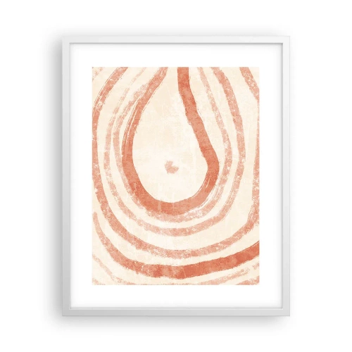 Poster in white frmae - Coral Circles - Composition - 40x50 cm