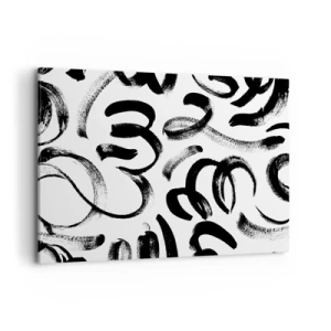 Canvas picture - Black on White - 100x70 cm