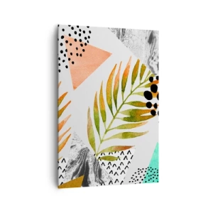 Canvas picture - Decorated with a Palm Leaf - 70x100 cm