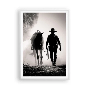 Poster in white frmae - Texan Morning - 70x100 cm