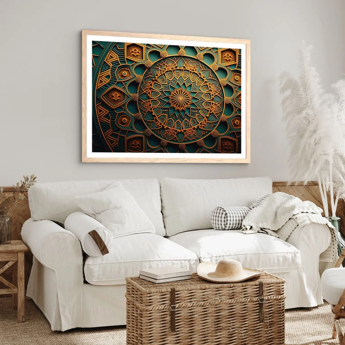 Poster in light oak frame - In Arabic Style - 50x40 cm