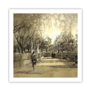Poster - Moment Stopped with a Feather - 60x60 cm