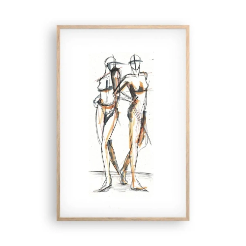 Poster in light oak frame - Study of Grace - 61x91 cm