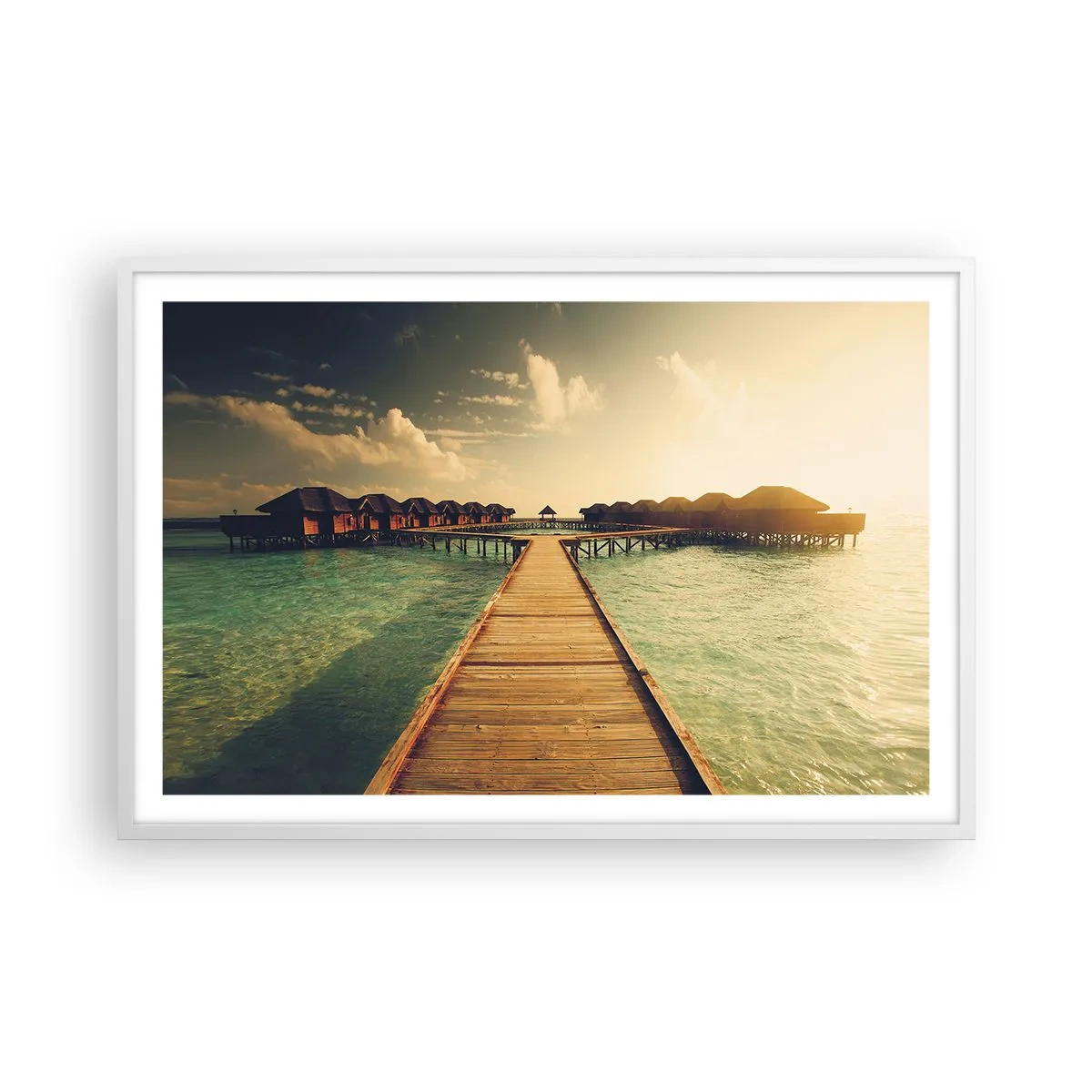 Poster in white frmae - Warm Welcome - 91x61 cm