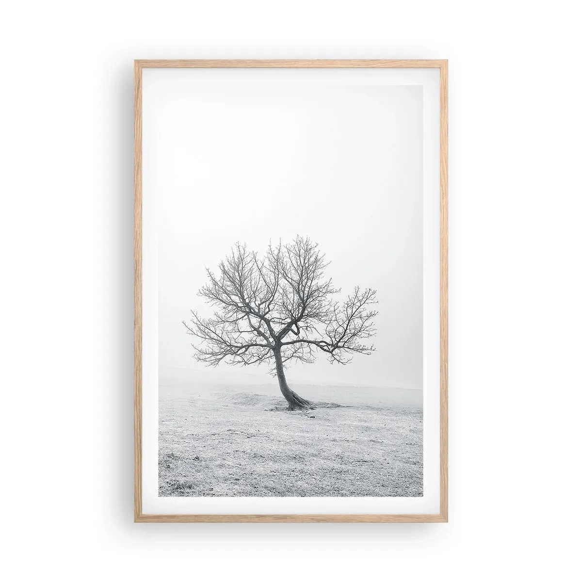 Poster in light oak frame - Against Nothingness - 61x91 cm