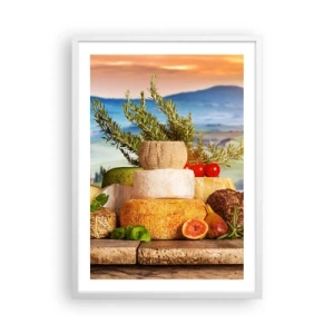 Poster in white frmae - Italian Joie de Vivre - 50x70 cm