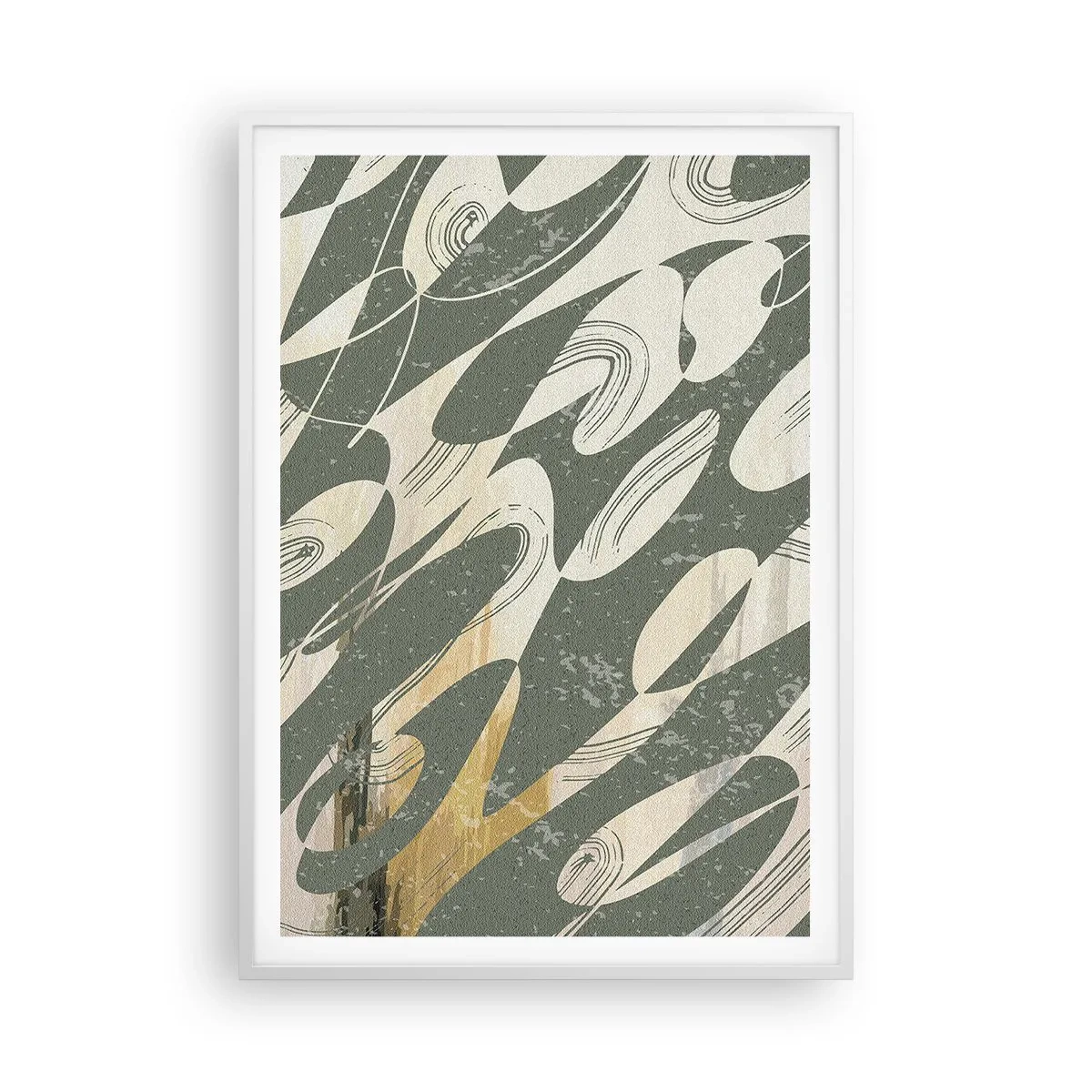 Poster in white frmae - Rhytmic Abstract - 70x100 cm