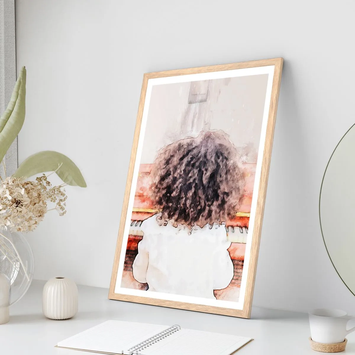 Poster in light oak frame - In a New World - 40x50 cm