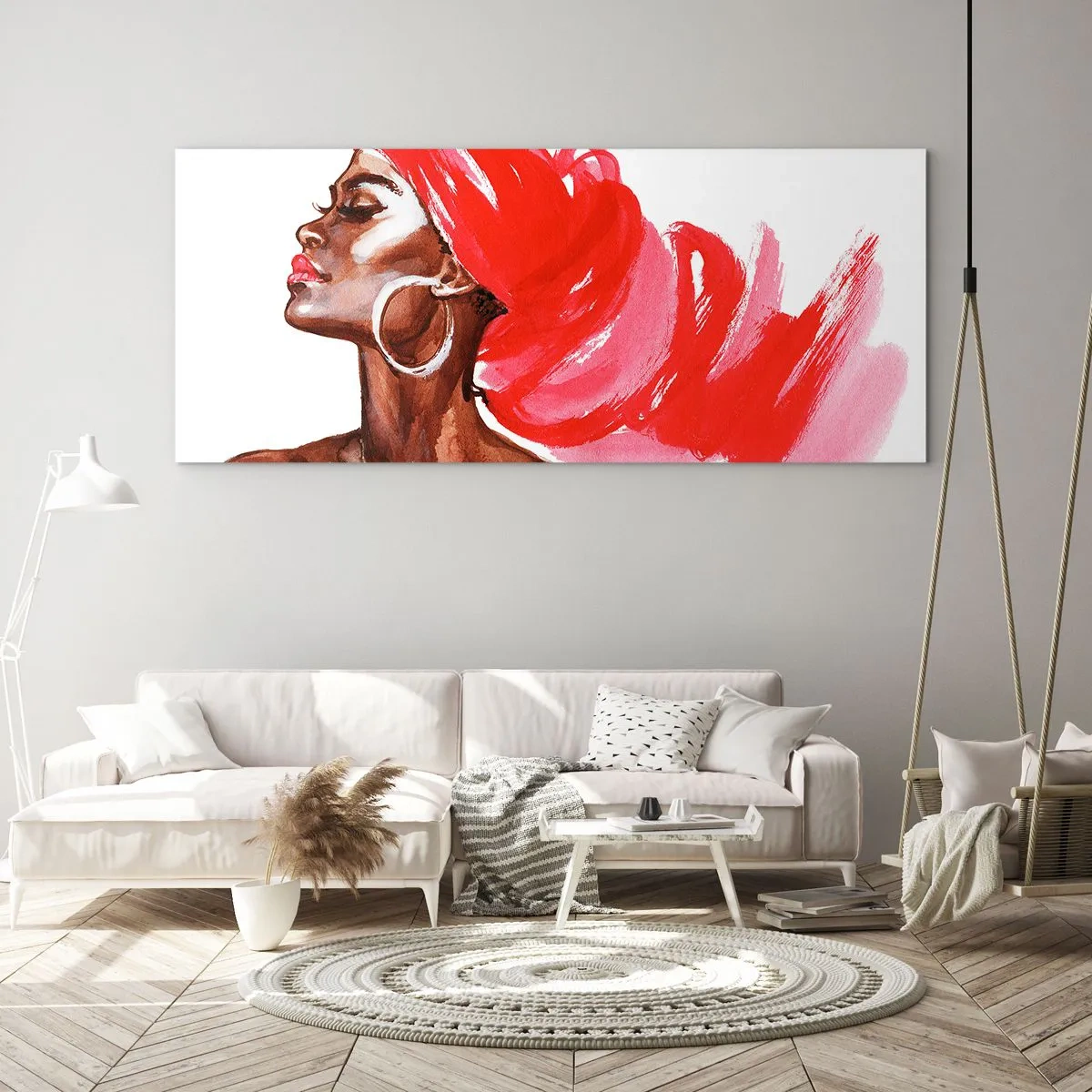 Glass picture - Ebony Beauty - 90x30 cm