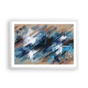 Poster in white frmae - On the Blue Slant - 70x50 cm