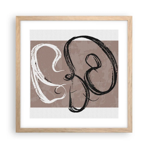 Poster in light oak frame - Composition -In Search of Completeness - 40x40 cm