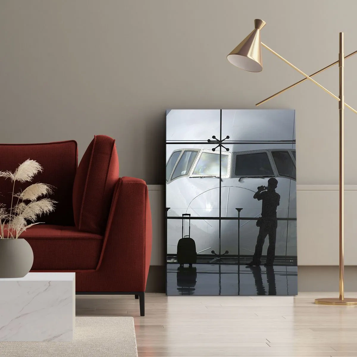 Canvas picture - Via a Vis at the Aiport - 50x70 cm