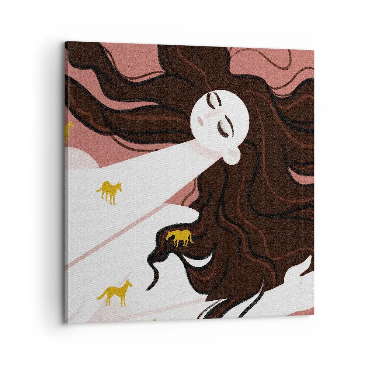 Canvas picture - Dream of a Golden Horse - 60x60 cm