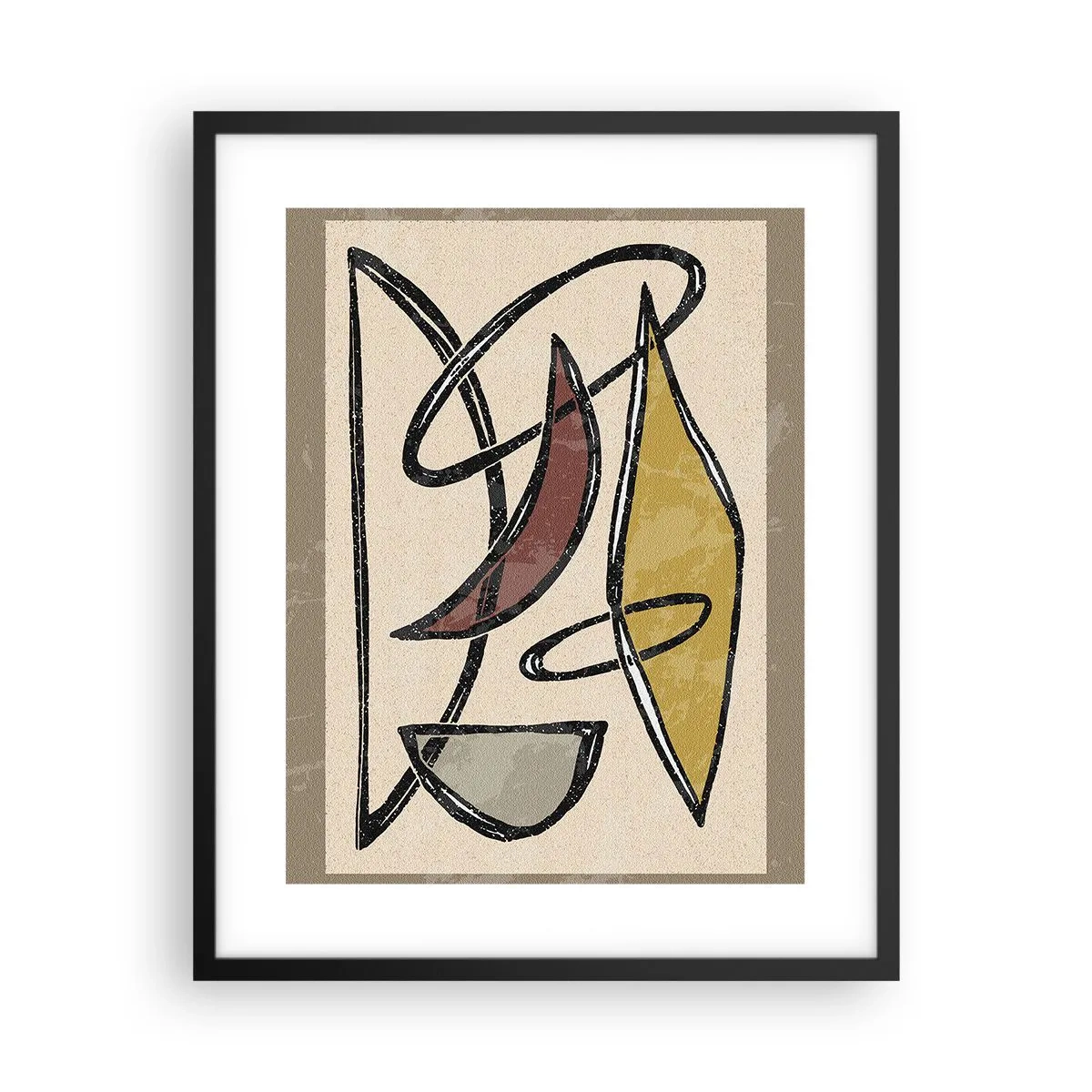 Poster in black frame - Verticals and Horizontals - 40x50 cm