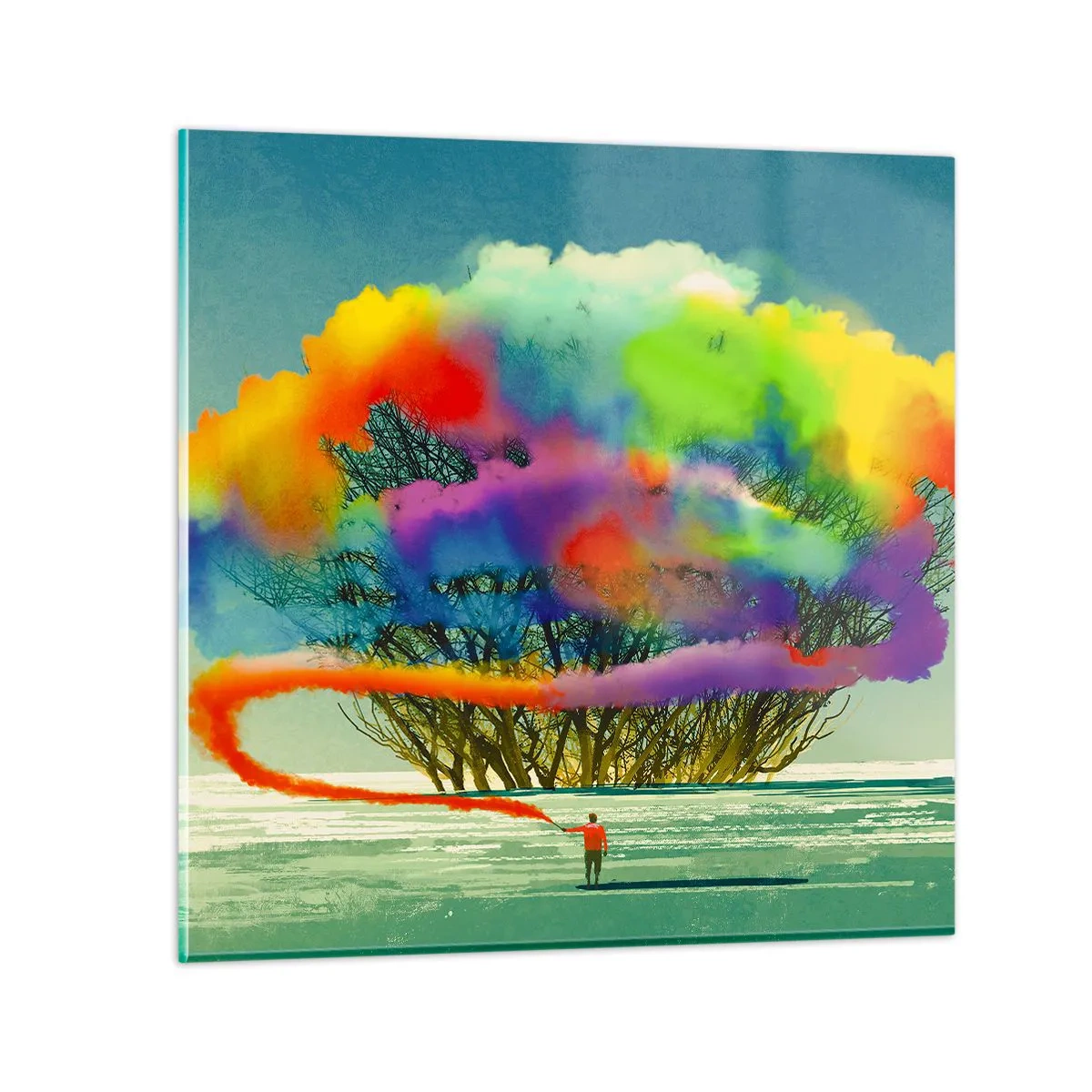 Glass picture - Revive this World - 70x70 cm