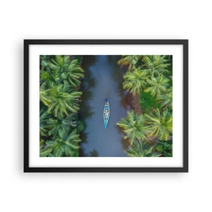 Poster in black frame - On Tropical Trail - 50x40 cm