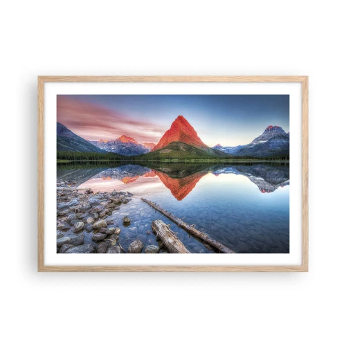 Poster in light oak frame - Heat and Cold - 70x50 cm
