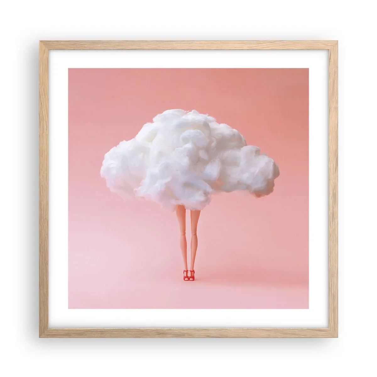 Poster in light oak frame - Sweet Promise - 50x50 cm