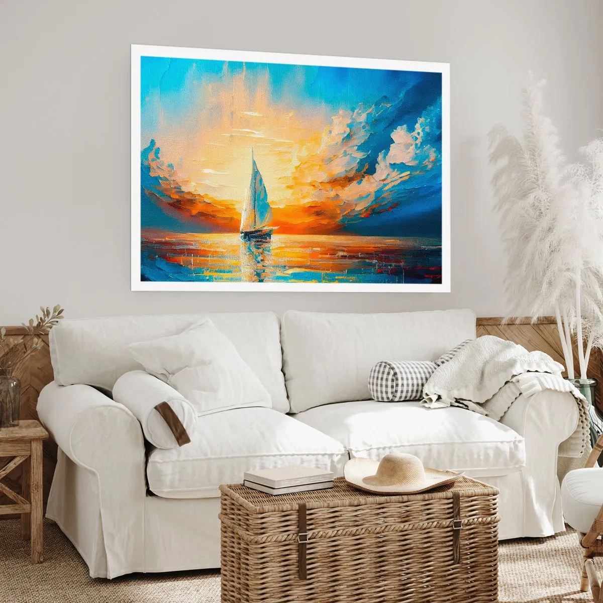 Poster - Sailing in Gold - 70x50 cm