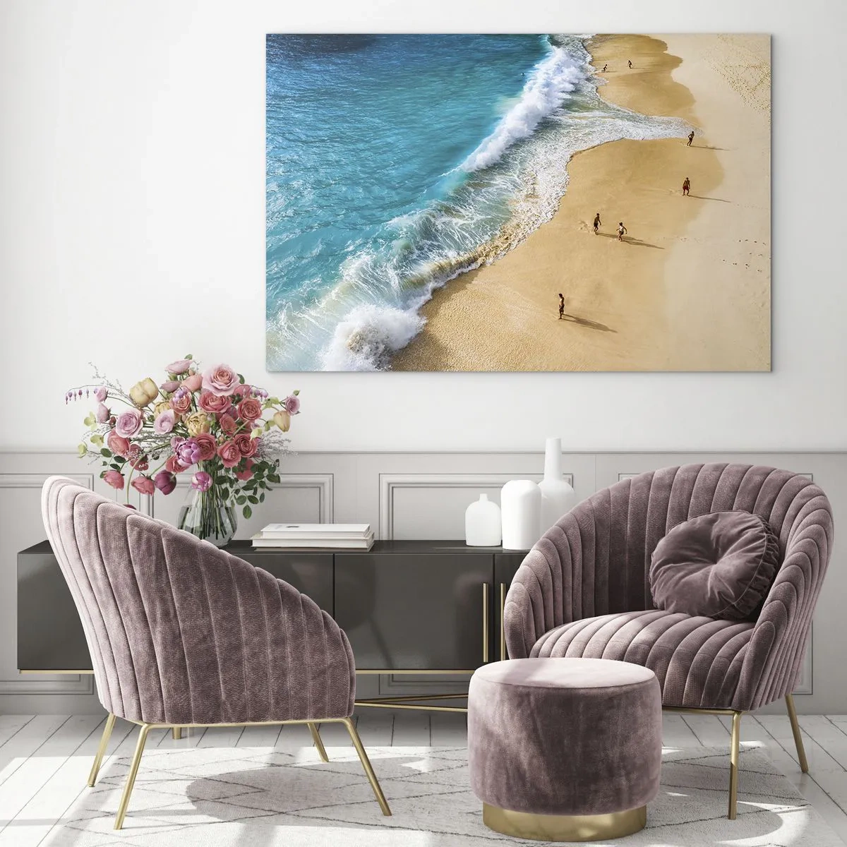 Glass picture - And Next the Sun, Beach… - 100x70 cm