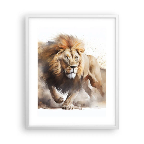Poster in white frmae - King is on the Move - 40x50 cm