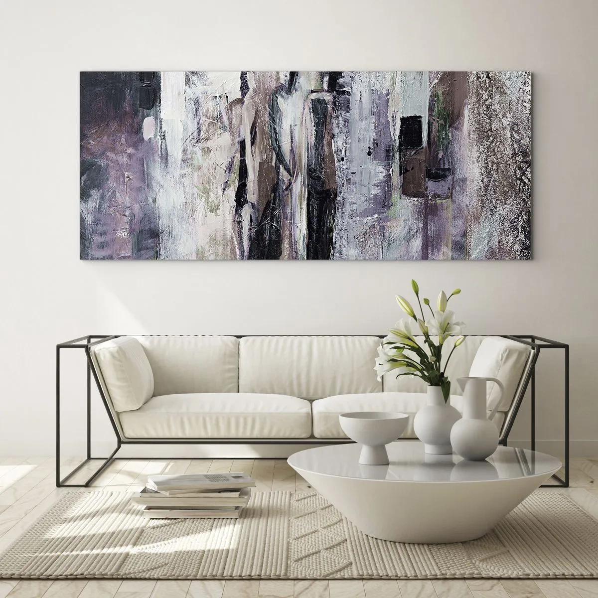 Glass picture - Mysterious Trio - 140x50 cm