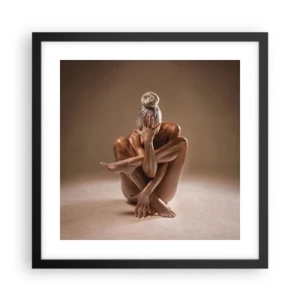 Poster in black frame - Unity of Body and Spirit - 40x40 cm