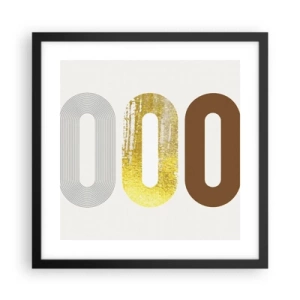 Poster in black frame - Ooo! - 40x40 cm
