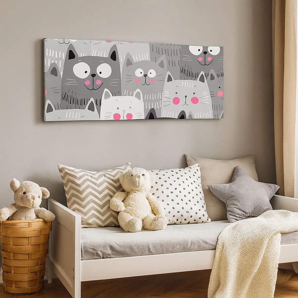 Canvas picture - Cat's World - 100x40 cm