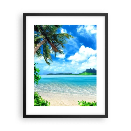Poster in black frame - Blue Tropics - 40x50 cm