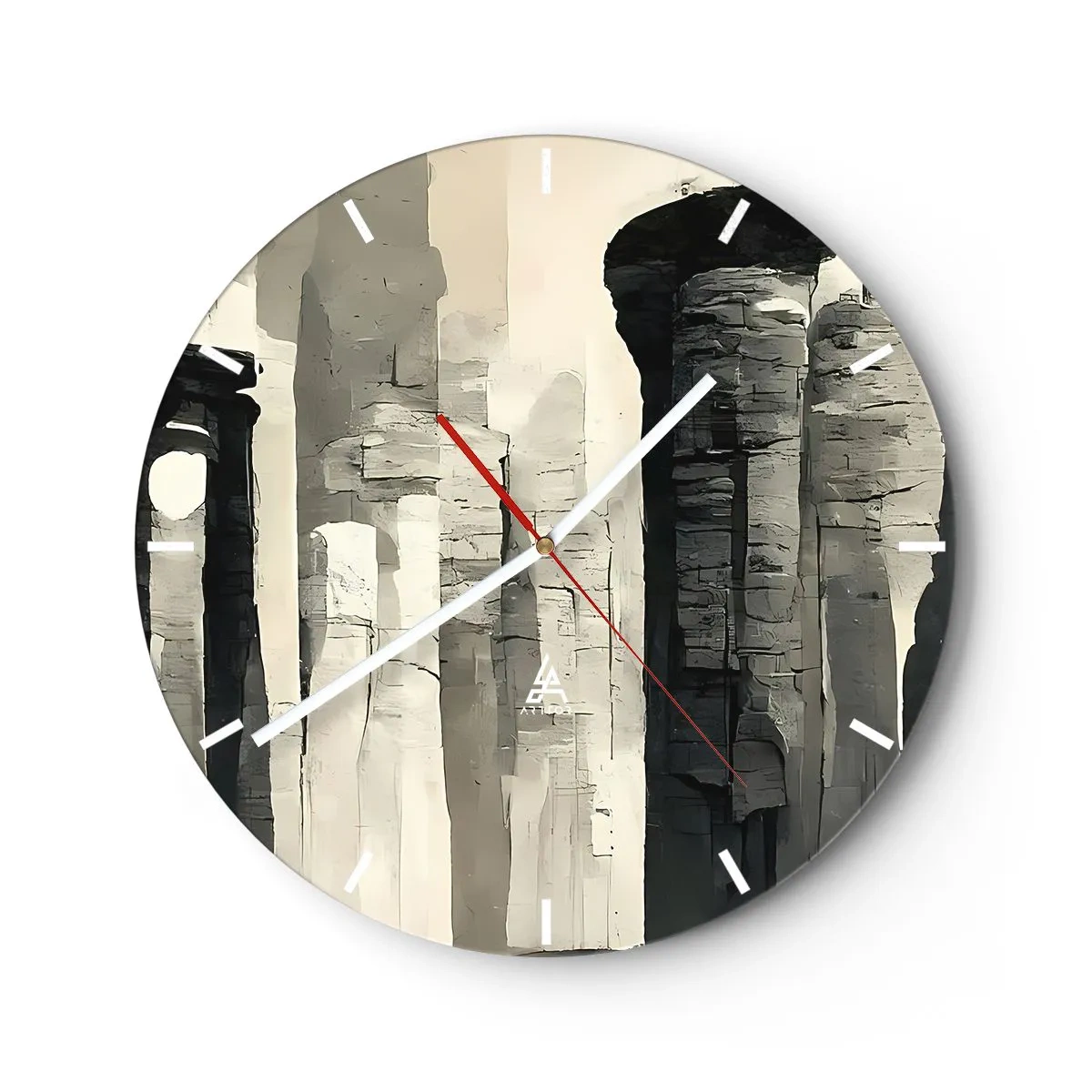 Wall clock - Clock on glass - Majesty of Antiquity - 40x40 cm