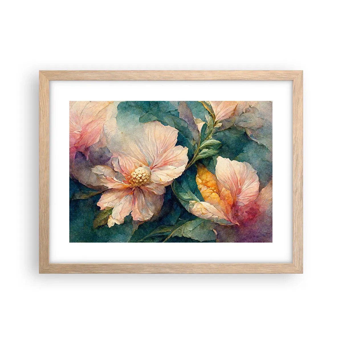 Poster in light oak frame - Sheer Subtelty - 40x30 cm