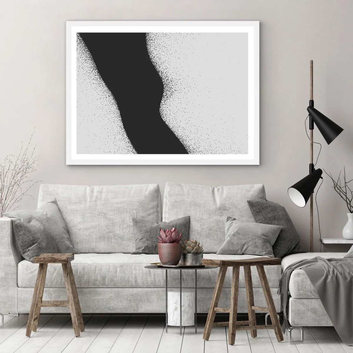 Poster in white frmae - Fluid Balance - 70x50 cm